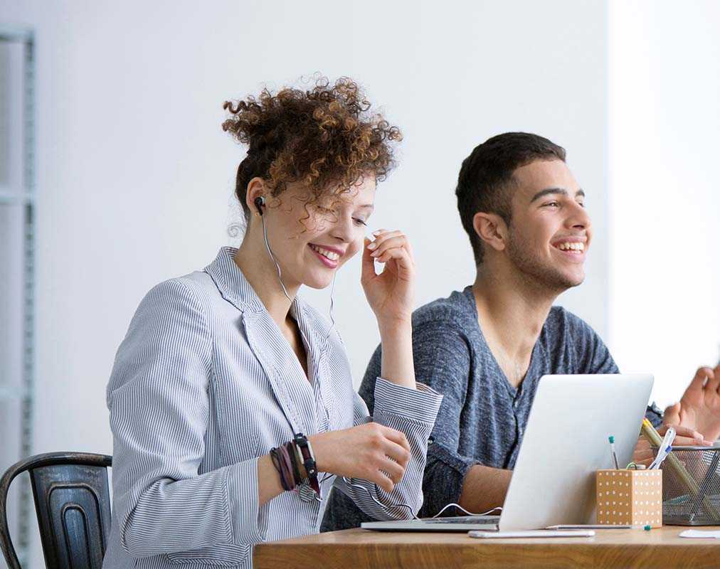 Decorative image of a healthy workplace team